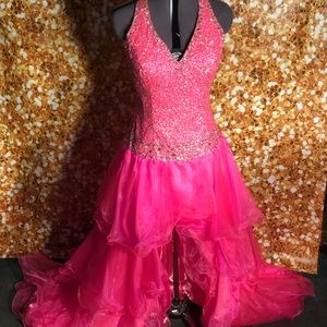 Penelope Halter Top High Low Dress Size 8